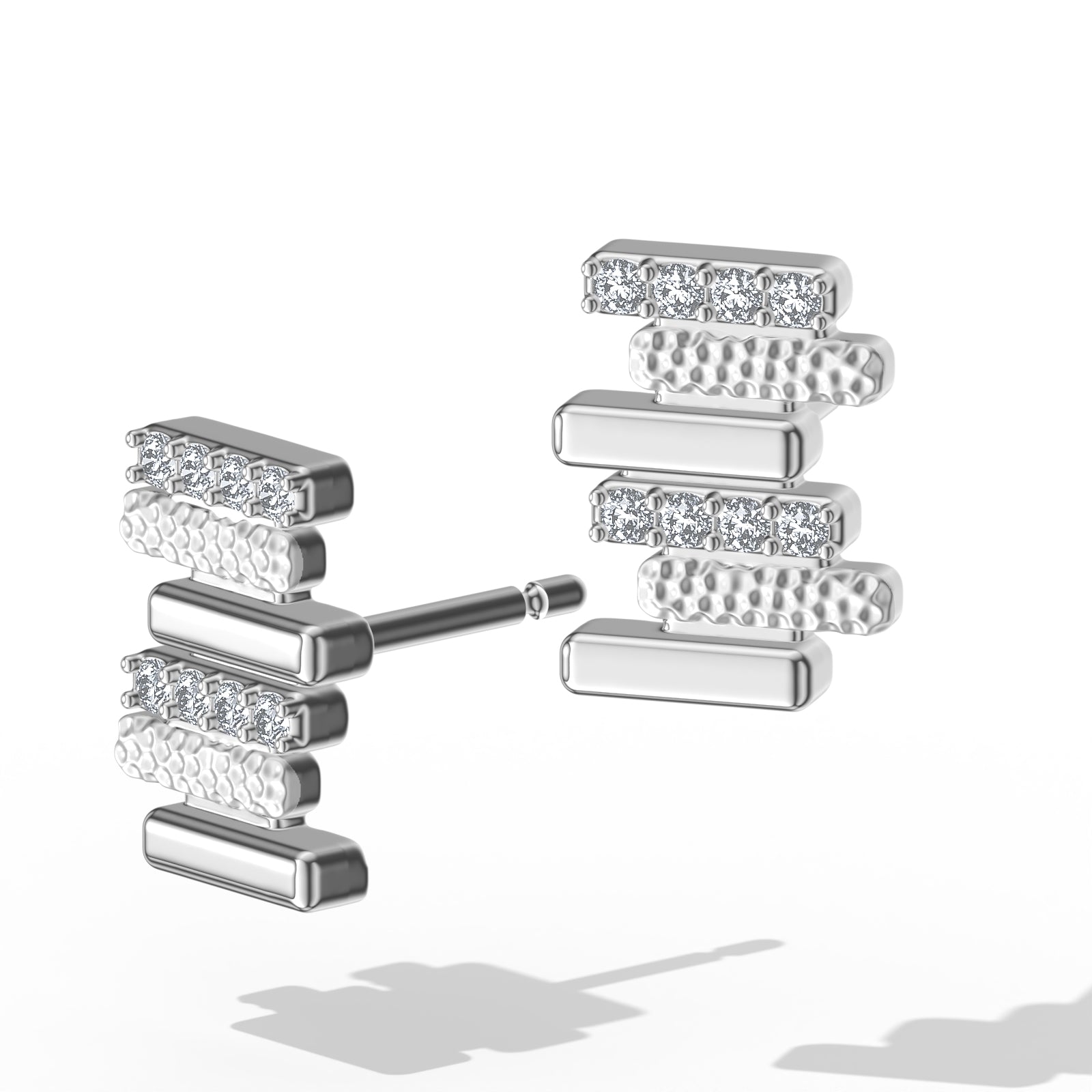LAVERTUE is a poetic fine earrings inspired by a timeless fable about patience and healing. Designed in Montreal, available in solid white gold and 24k vermeil, with zircon or diamond stones.