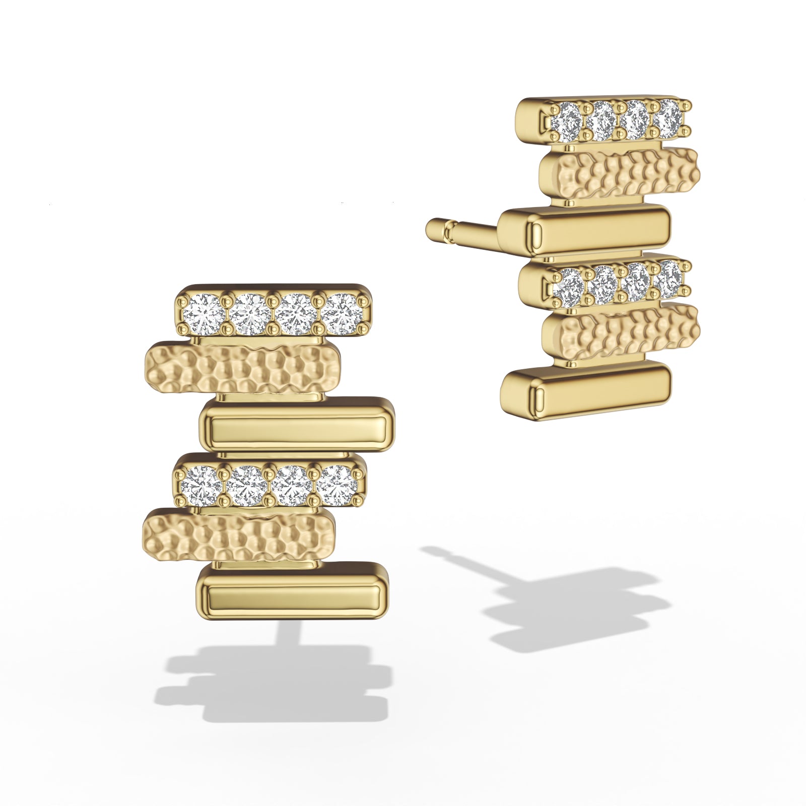 LAVERTUE is a poetic fine earrings inspired by a timeless fable about patience and healing. Designed in Montreal, available in solid yellow gold and 24k vermeil, with zircon or diamond stones.