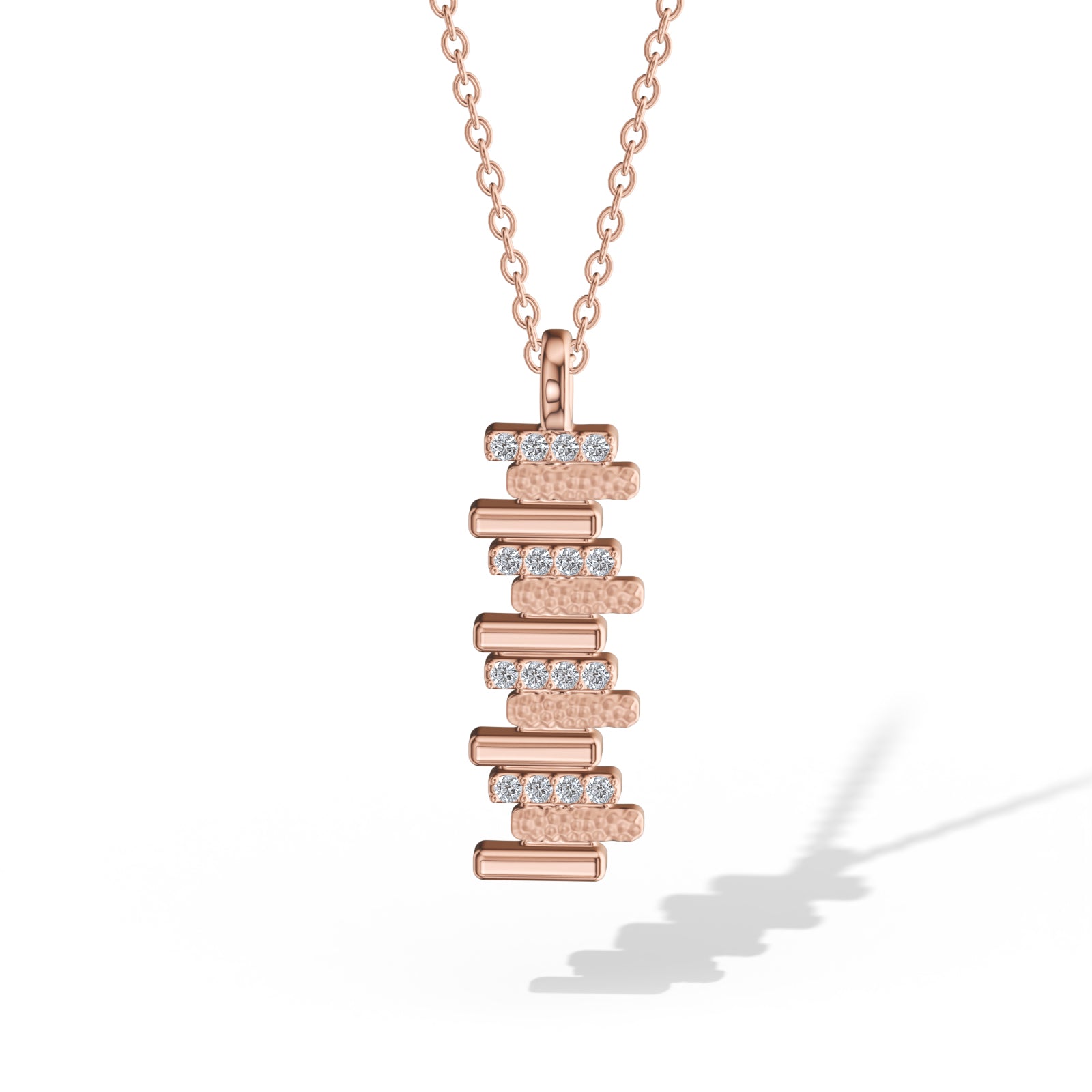 LAVERTUE is a poetic fine necklace inspired by a timeless fable about patience and healing. Designed in Montreal, available in solid rose gold and 24k vermeil, with zircon or diamond stones.