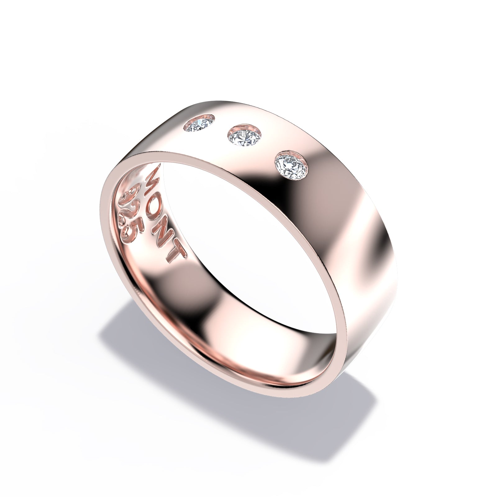 Inspired by a poetic ode to farniente, DOLCE features 3 stones like ellipses, a tribute to slowness, pleasure, and elegant pause. Made in Montreal in solid rose gold (10k,14k,18k) and vermeil 24k.