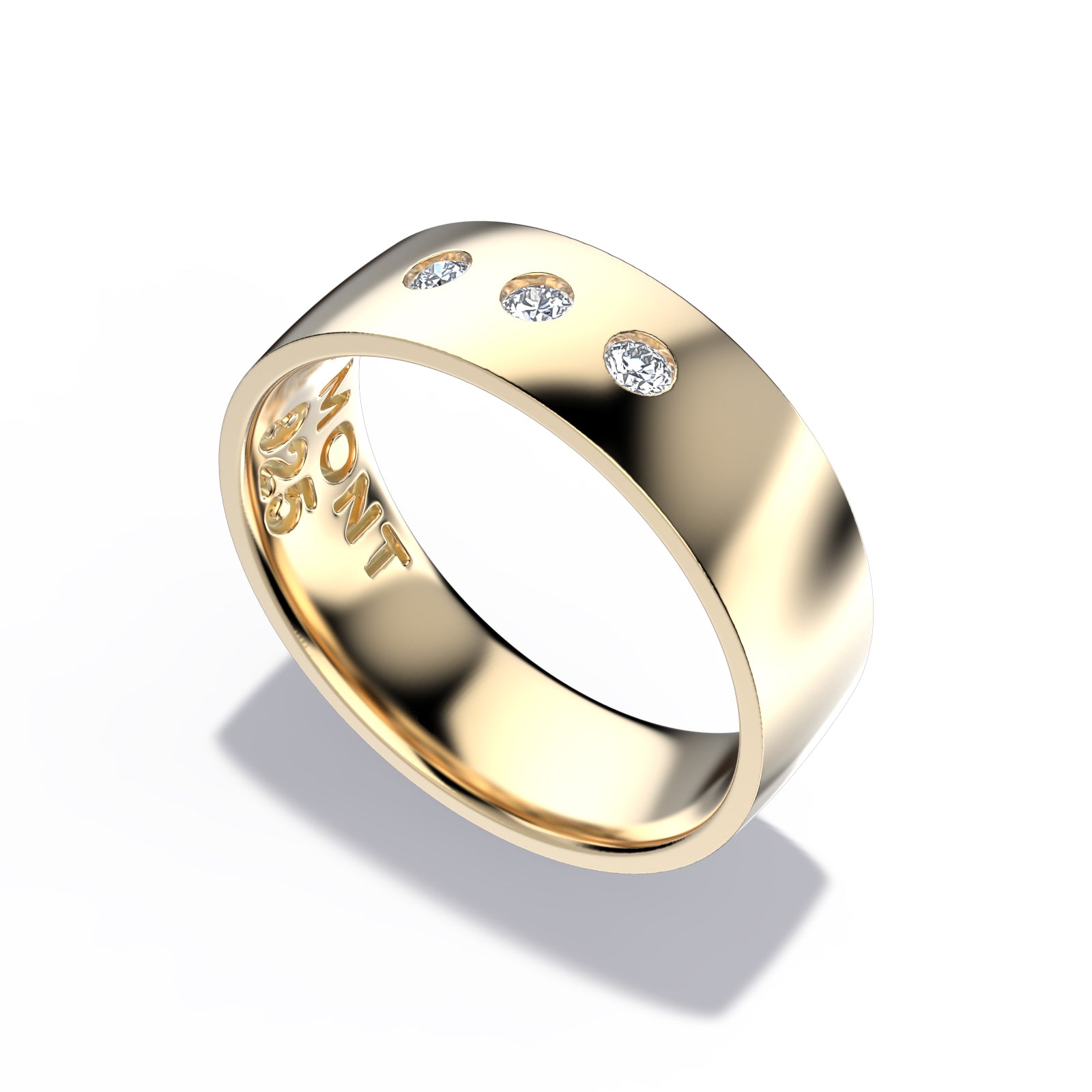 Inspired by a poetic ode to farniente, DOLCE features 3 stones like ellipses, a tribute to slowness, pleasure, and elegant pause. Made in Montreal in solid yellow gold (10k,14k,18k) and vermeil 24k.