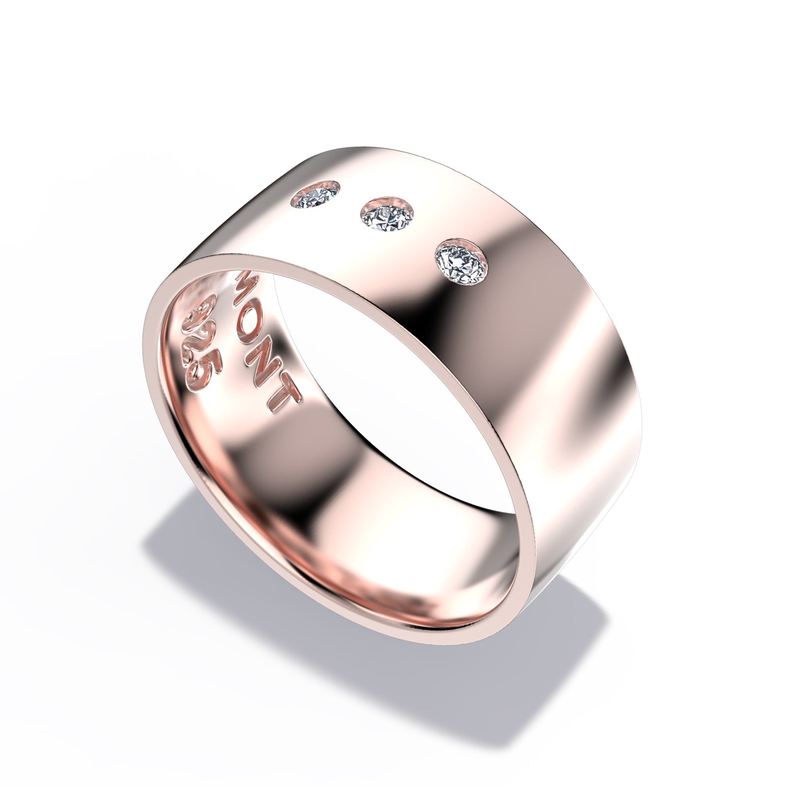 Inspired by a poetic ode to farniente, DOLCE features 3 stones like ellipses, a tribute to slowness, pleasure, and elegant pause. Made in Montreal in solid rose gold (10k,14k,18k) and vermeil 24k.