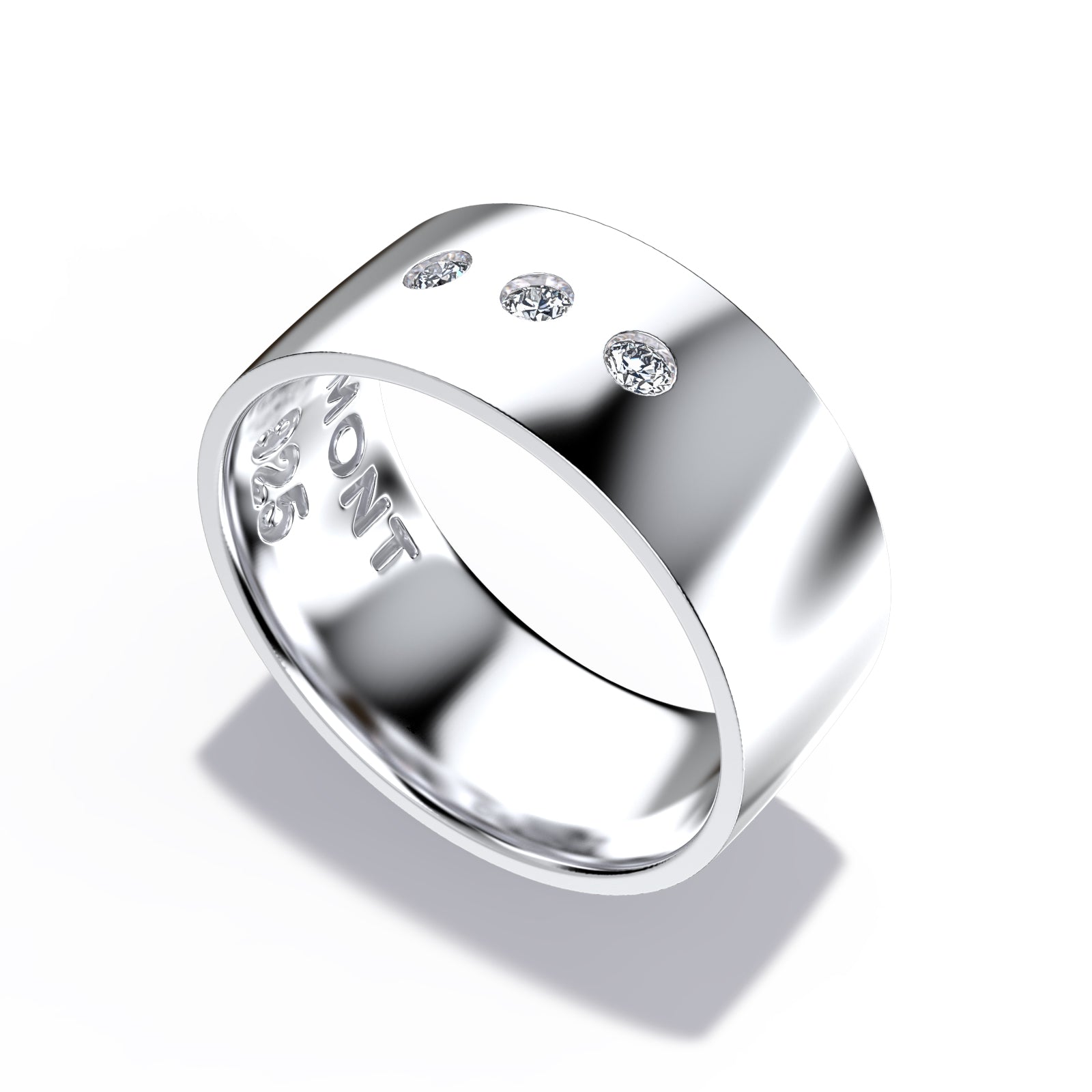Inspired by a poetic ode to farniente, DOLCE features 3 stones like ellipses, a tribute to slowness, pleasure, and elegant pause. Made in Montreal in solid white gold (10k,14k,18k) and vermeil 24k.