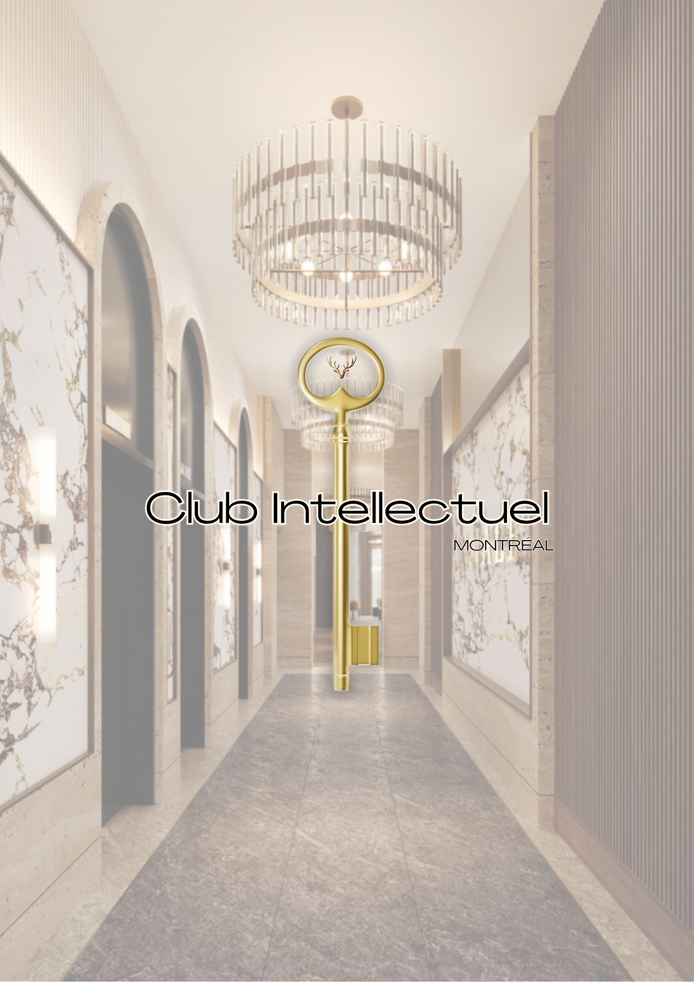 LOGO OF CLUB INTELLECTUEL MONTREAL AND ITS ENTRANCE