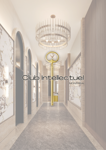 LOGO OF CLUB INTELLECTUEL MONTREAL AND ITS ENTRANCE