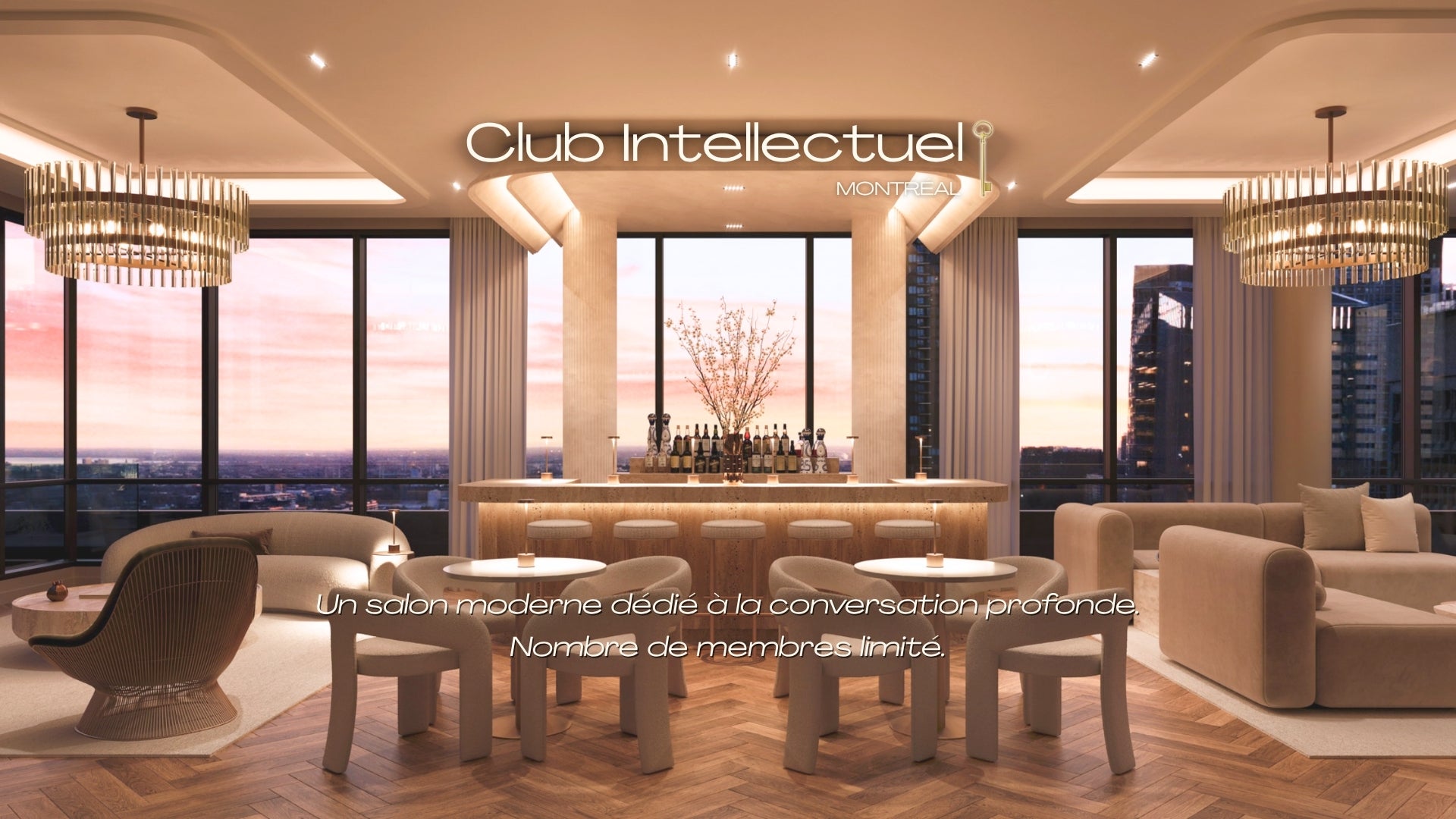 Lounge ou se passe le club intellectuel a montreal.