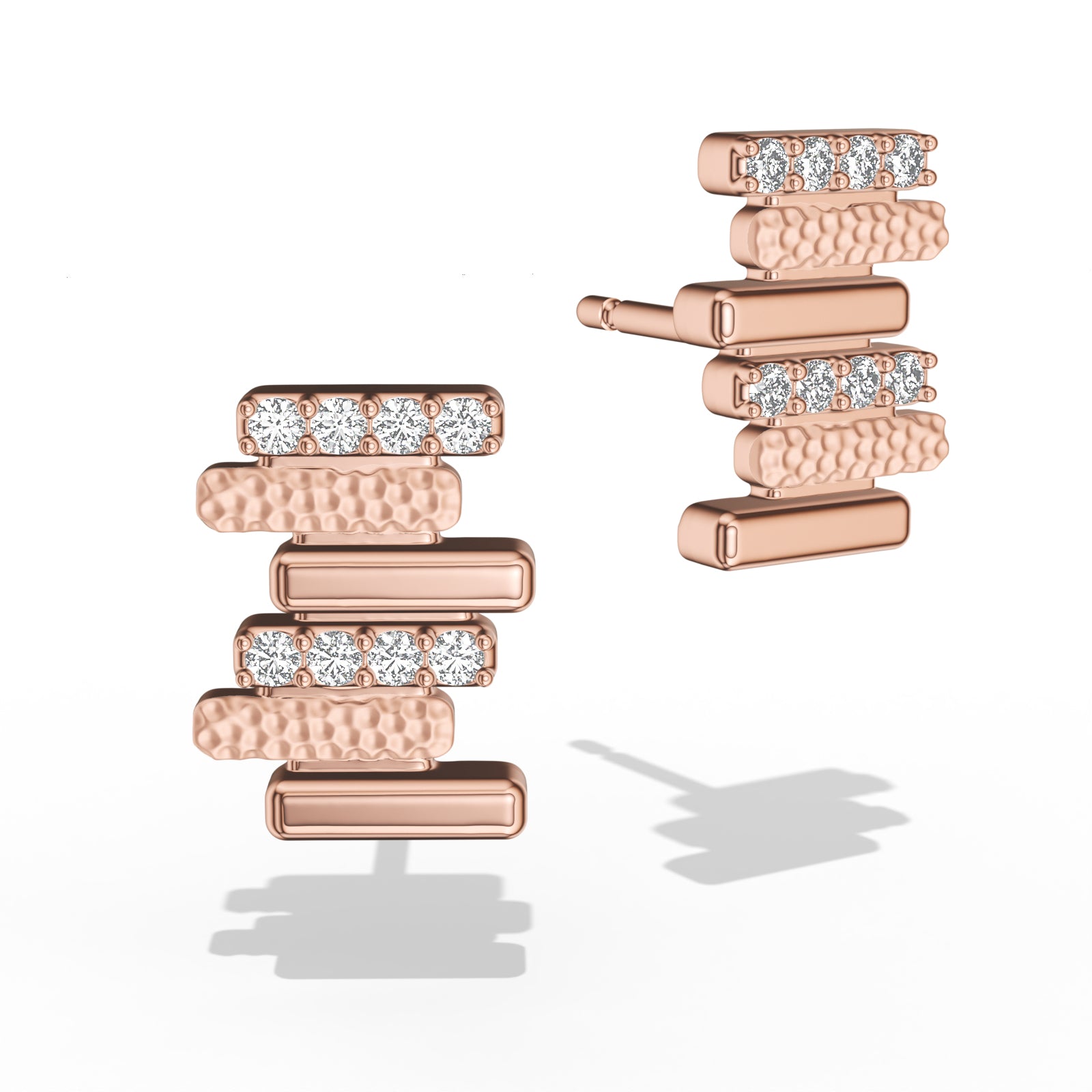 LAVERTUE is a poetic fine earrings inspired by a timeless fable about patience and healing. Designed in Montreal, available in solid rose gold and 24k vermeil, with zircon or diamond stones.