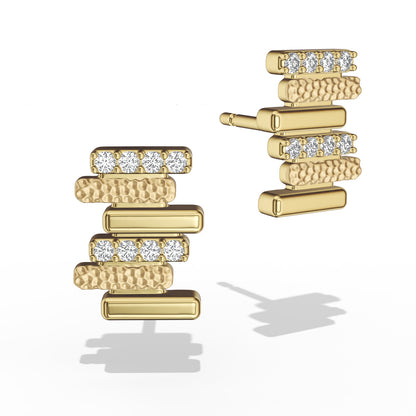 LAVERTUE is a poetic fine earrings inspired by a timeless fable about patience and healing. Designed in Montreal, available in solid yellow gold and 24k vermeil, with zircon or diamond stones.