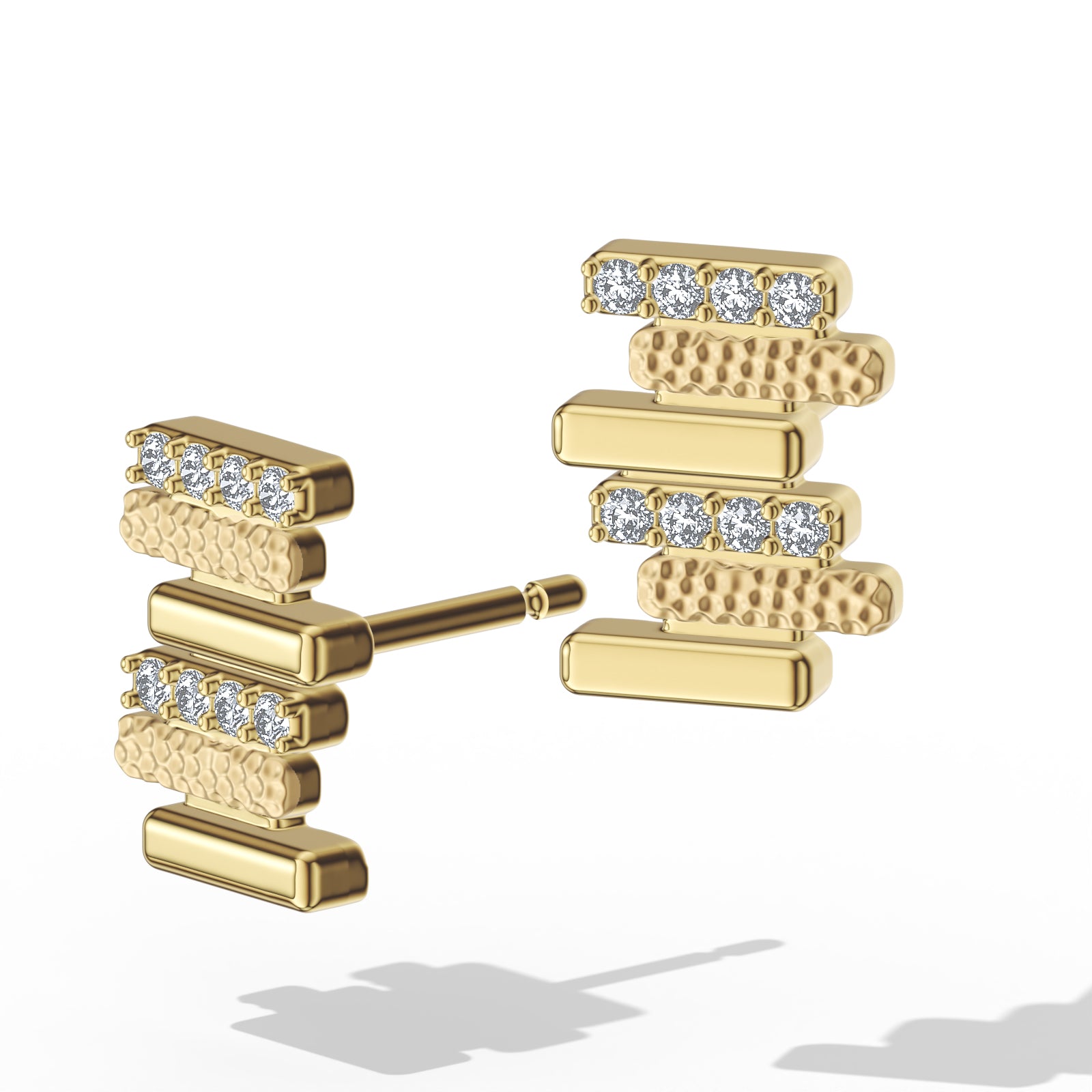 LAVERTUE is a poetic fine earrings inspired by a timeless fable about patience and healing. Designed in Montreal, available in solid yellow gold and 24k vermeil, with zircon or diamond stones.