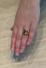 Video showcasing the DOLCE 6mm  and 8mm rings worn on a hand model in yellow gold on the thumb in winter.