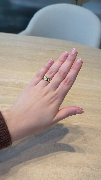 Video showcasing the DOLCE 6mm ring worn on a hand model in yellow gold.