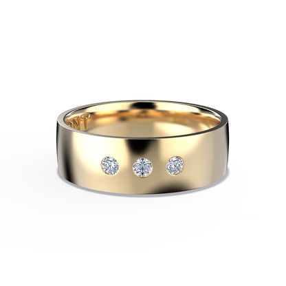 Inspired by a poetic ode to farniente, DOLCE features 3 stones like ellipses, a tribute to slowness, pleasure, and elegant pause. Made in Montreal in solid yellow gold (10k,14k,18k) and vermeil 24k.