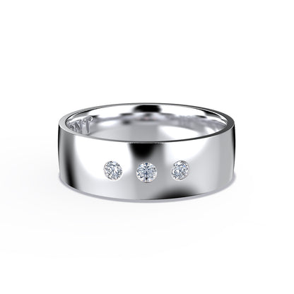 Inspired by a poetic ode to farniente, DOLCE features 3 stones like ellipses, a tribute to slowness, pleasure, and elegant pause. Made in Montreal in solid white gold (10k,14k,18k) and vermeil 24k.