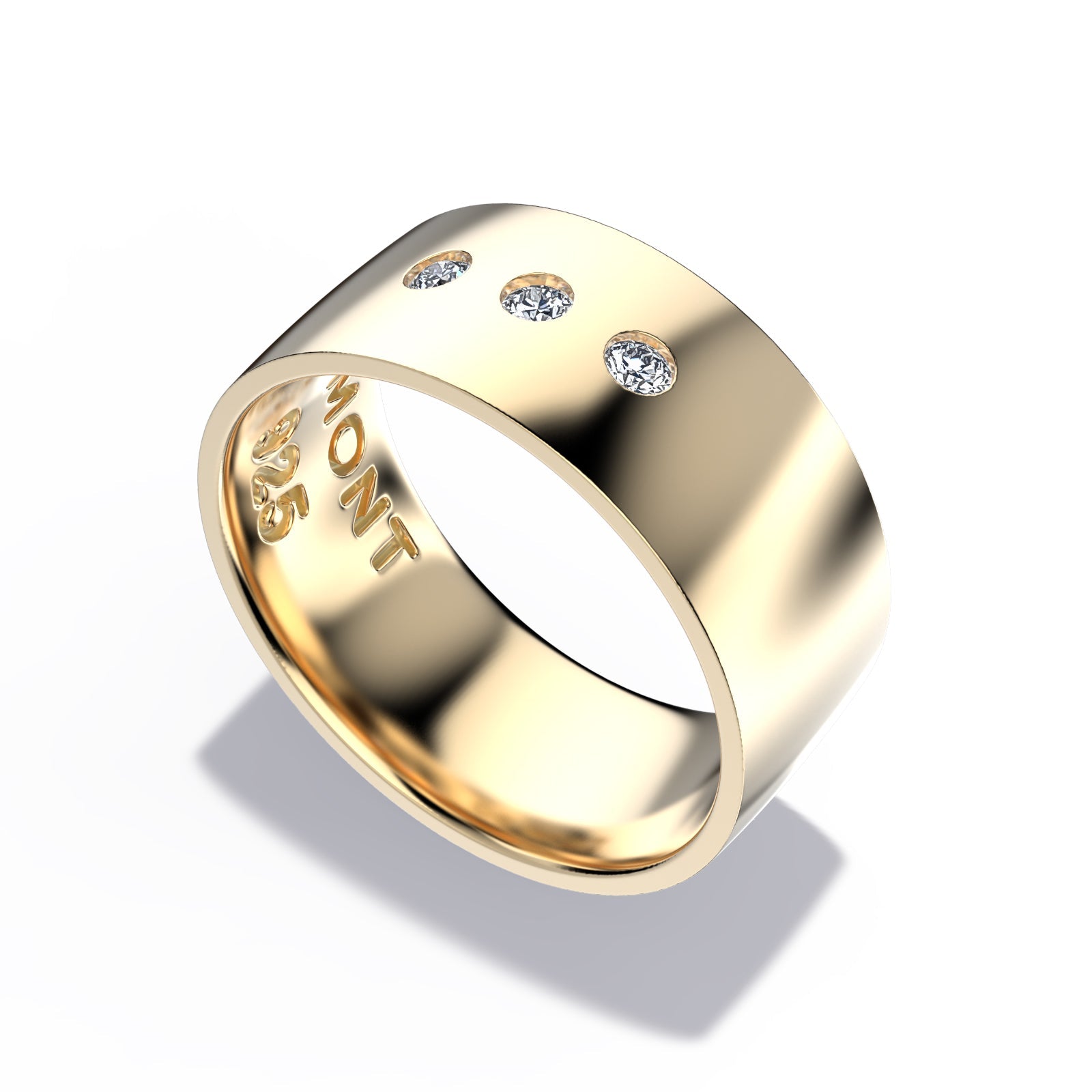 Inspired by a poetic ode to farniente, DOLCE features 3 stones like ellipses, a tribute to slowness, pleasure, and elegant pause. Made in Montreal in solid yellow gold (10k,14k,18k) and vermeil 24k.