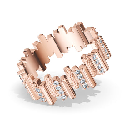 LAVERTUE is a poetic fine ring inspired by a timeless fable about patience and healing. Designed in Montreal, available in solid rose gold and 24k vermeil, with zircon or diamond stones.