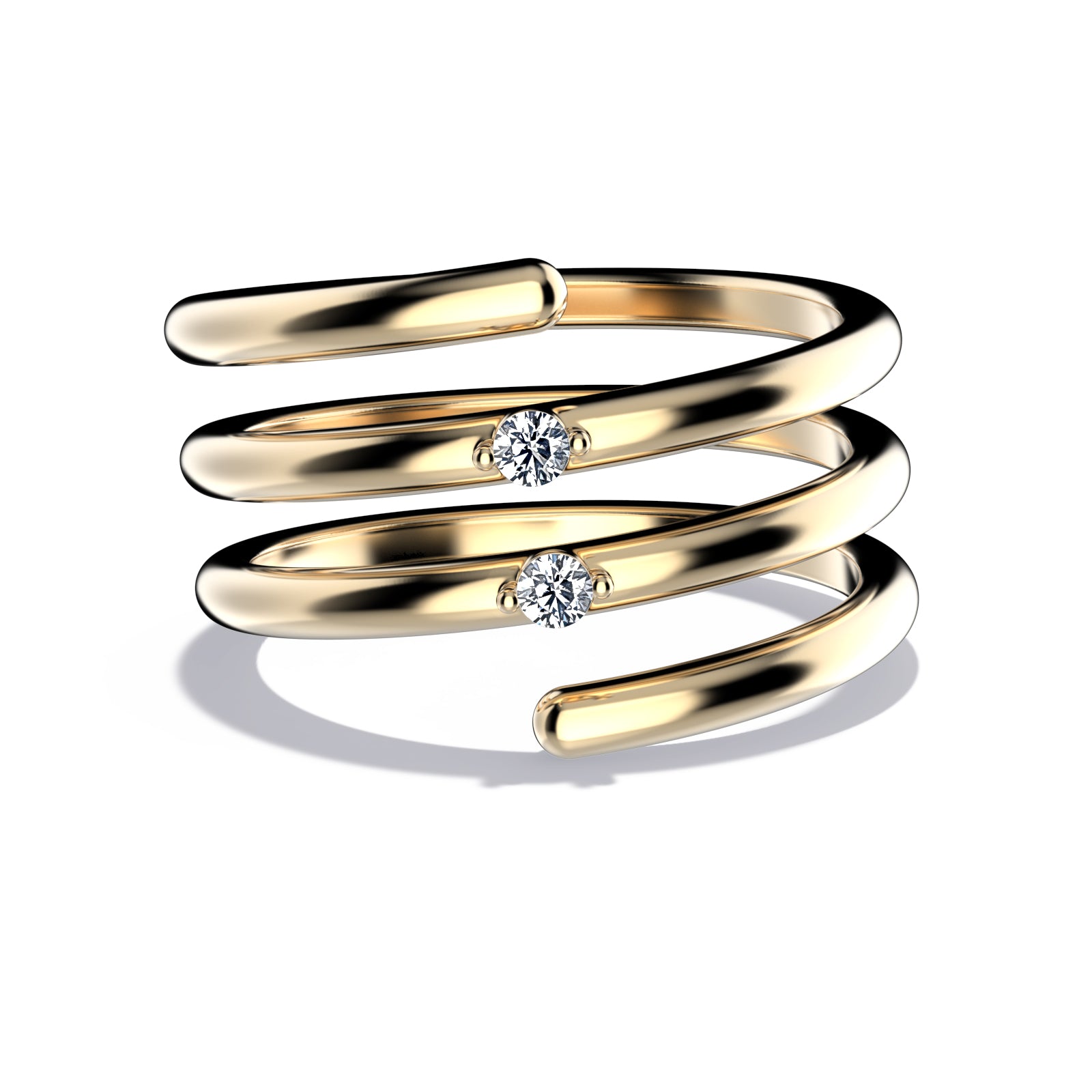 Whirly symbolic ring based on a love song in gold handcrafted in Montreal by DE MONT Fine Jewelry
